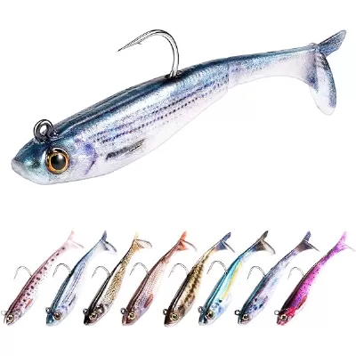 Jig With Trailing Soft Plastic