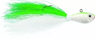 Chartreuse And White Bucktail Jig