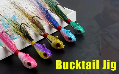 Bucktail Jig With Rubber Skirt