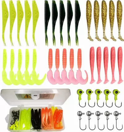 Bright-Colored Soft Plastic Swimbait