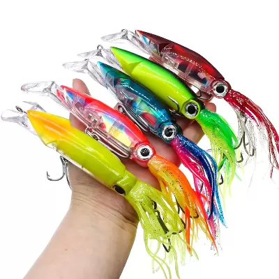 Deep Water Jighead With Squid Imitation Soft Bait