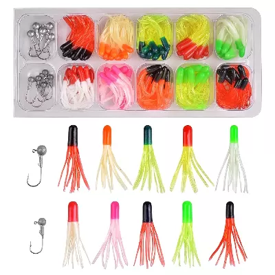 Mini Jigs With Soft Plastic Tails