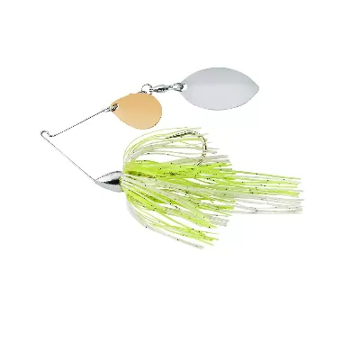 Spinnerbait With Chartreuse And White Skirt