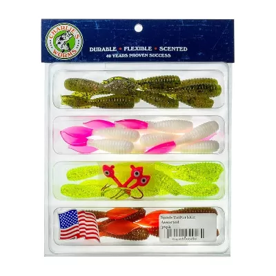 Round Jig Head With Wax Worm Or Soft Plastic Tail