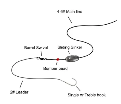 Slip Sinker Rig With Live Minnow