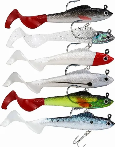 Jig Heads With Soft Plastic Tails
